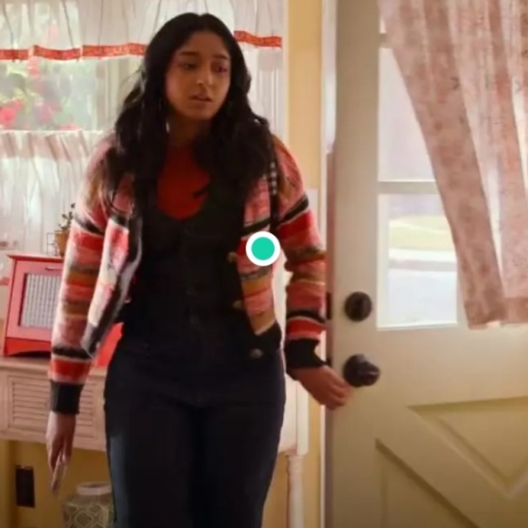 BP Crop Cardigan In Black Marl Stripe - Picture 6 of 6